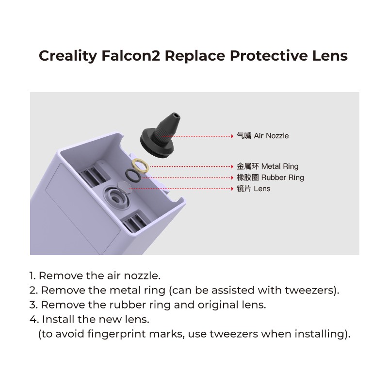 Creality Creality Falcon2 Replace Protective Lens for Falcon2 series — Buy in Cyprus with Fast Delivery