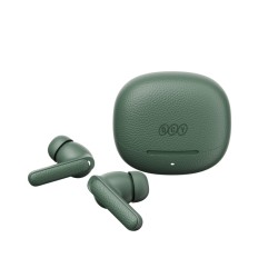QCY Buds ANC Green (HT15)- 45db ANC TWS Earbuds 35h 5 mic ENC, ear-canal adaptive tech, leather case