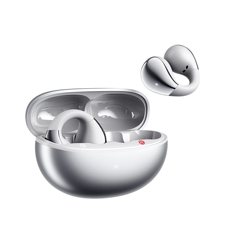 QCY Crossky C30S Silver (QT33S) Open Ear BT6.0 LDAC AAC SBC Earbuds 40h Call noise AI cancelation Du