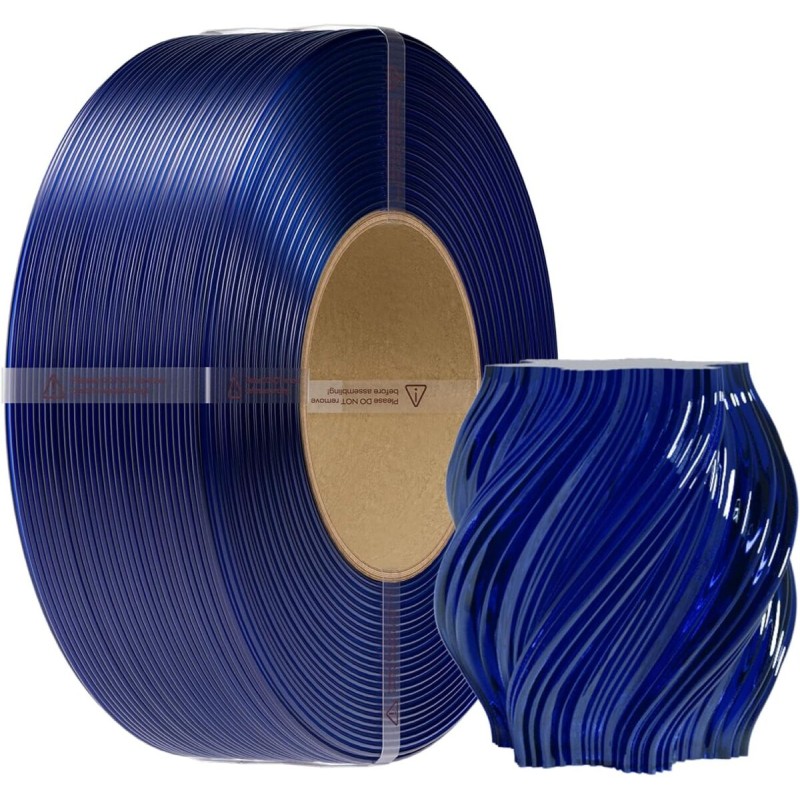 Creality CR-PETG Transparent Blue - No Reel 3D Printer Filament, Hard Glossy, Tensile 49MPA, 1 kg Sp