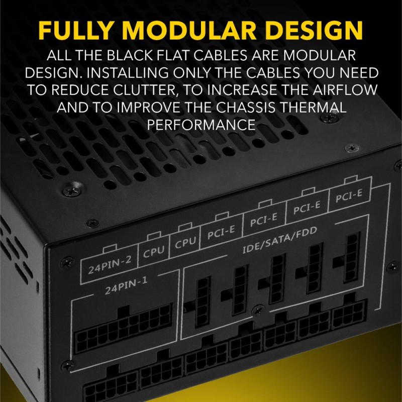 Armaggeddon VOLTRON GOLD 800 Gaming PSU 800W Modular & Certified 80+ Black — Buy in Cyprus with Fast Delivery