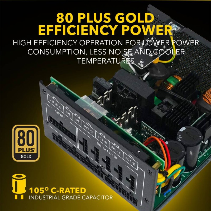 Armaggeddon VOLTRON GOLD 800 Gaming PSU 800W Modular & Certified 80+ Black — Buy in Cyprus with Fast Delivery