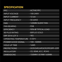 Armaggeddon VOLTRON GOLD 800 Gaming PSU 800W Modular & Certified 80+ Black — Buy in Cyprus with Fast Delivery