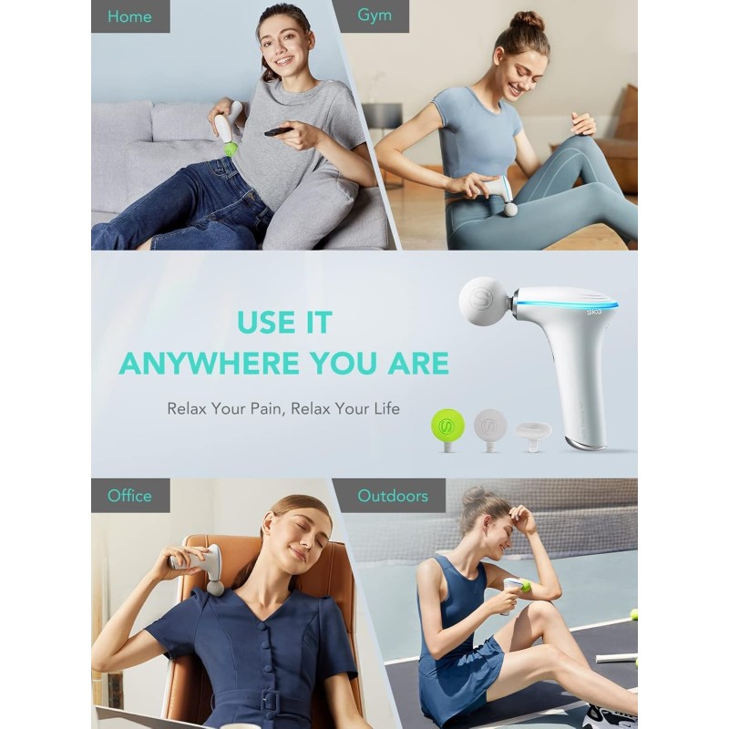 SKG Body Gun Massager Mini F5-EN White — Buy in Cyprus with Fast Delivery