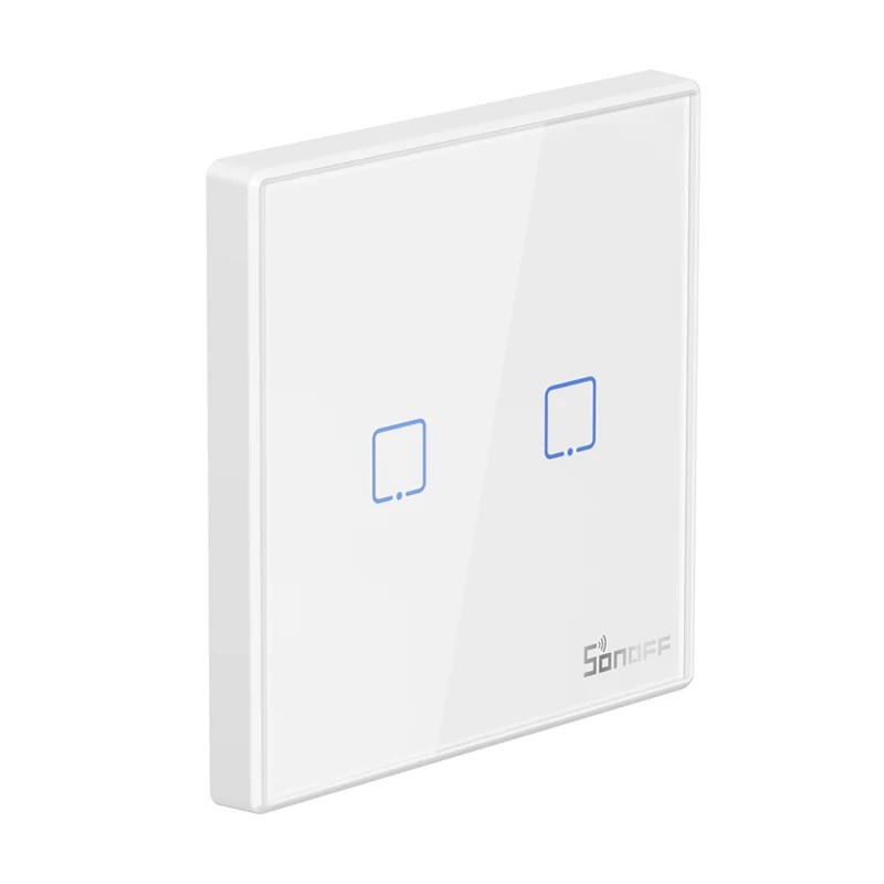 Sonoff T2EU2C-RF Smart Wall Touch Switch 2-Button White — Buy in Cyprus with Fast Delivery