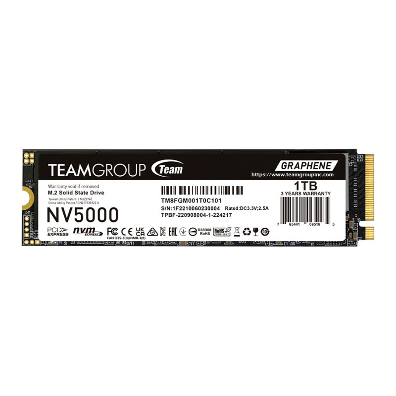 M.2 Teamgroup 1TB NV5000 TM8FGM001T0C101 PCIe M.2 PCIe 4.0 x4 — Buy in Cyprus with Fast Delivery