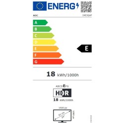 AOC 24E3QAF - 23.8 inch Full HD IPS Monitor, 1920x1080, 4ms, 75Hz, HDMI/VGA/DP, Black — Buy in Cyprus with Fast Delivery