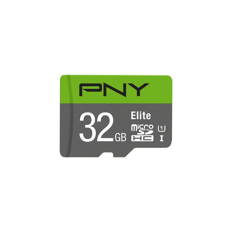 PNY Elite microSDHC 32GB - Class 10 (U1) - Green/Grey — Buy in Cyprus with Fast Delivery