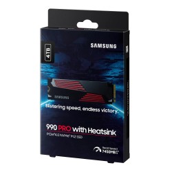 Samsung 990 PRO 4TB M.2 2280 NVMe SSD with Heatsink - PCIe 4.0 x4 7450 MB/s - MZ-V9P4T0CW (Boxed)