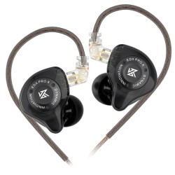 KZ EDX PRO Black No Mic - IEM 3,5 In Ear Monitor Earphones, 1DD Dynamic, HIFI bass, Noise Cancelling