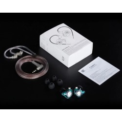 KZ EDX PRO Black No Mic - IEM 3,5 In Ear Monitor Earphones, 1DD Dynamic, HIFI bass, Noise Cancelling