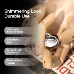 KZ ZS10 PRO Black With Mic - IEM 3,5 Musician In Ear Monitor Earphones, 4BA+1DD 5 Driver 10mm, metal