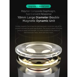 KZ ZST X Purple With Mic - IEM 3,5 In Ear Monitor Earphones, Dynamic Hybrid Dual Driver 1BA+1DD, 2x