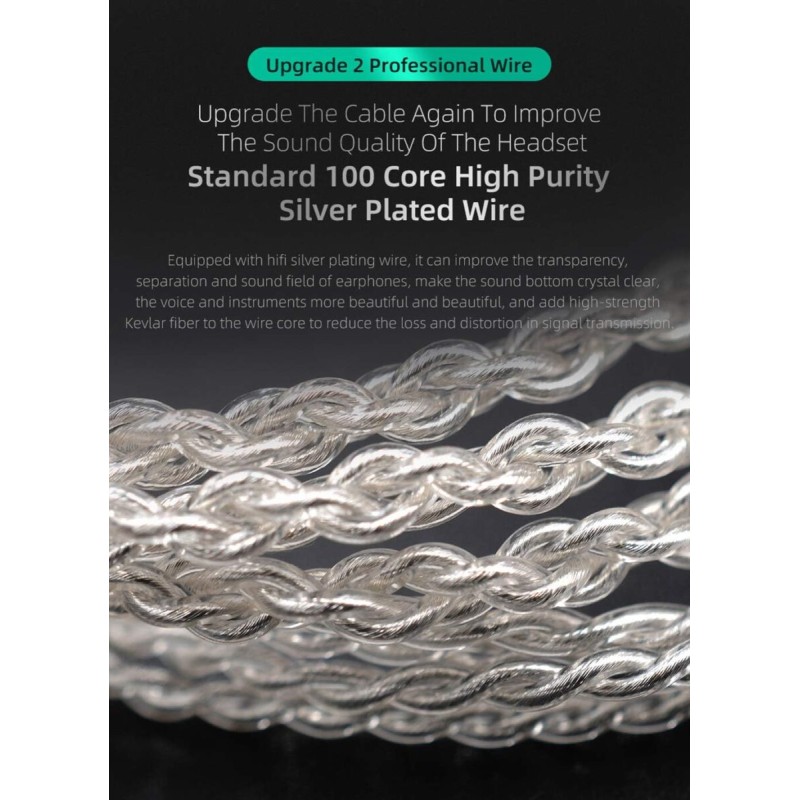 KZ ZST X Purple With Mic - IEM 3,5 In Ear Monitor Earphones, Dynamic Hybrid Dual Driver 1BA+1DD, 2x