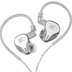 KZ DQ6 Silver No Mic - IEM 3,5 HBB Tuned Improved In Ear Monitor Earphones, 3DD Dynamic — Buy in Cyprus with Fast Delivery