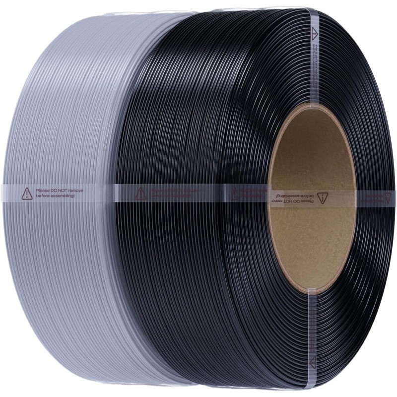 Creality CR-PETG Value Pack 2kg - No Reel - Black & Gray 3D Printer Filament Refill (Black+Grey)