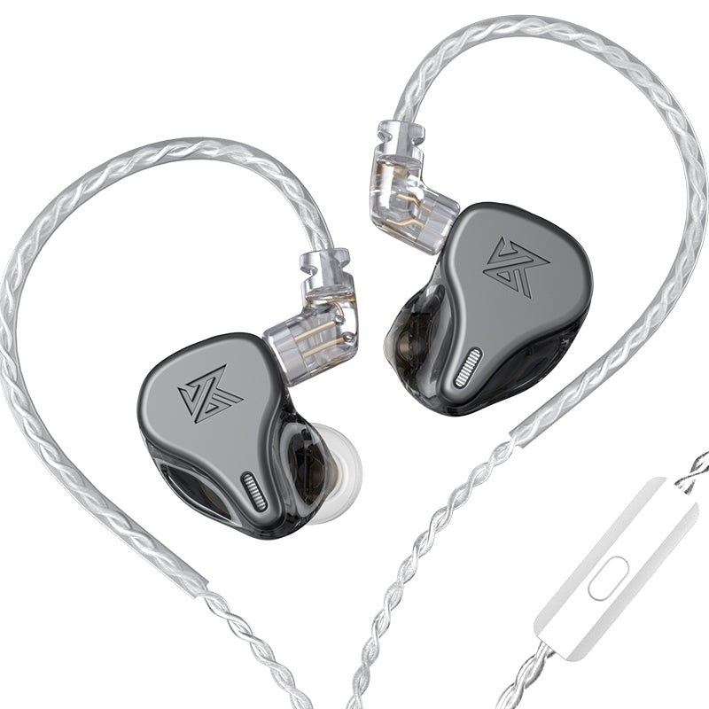 KZ DQ6 Grey With Mic - IEM 3,5 HBB Tuned Improved In Ear Monitor Earphones, 3DD Dynamic — Buy in Cyprus with Fast Delivery