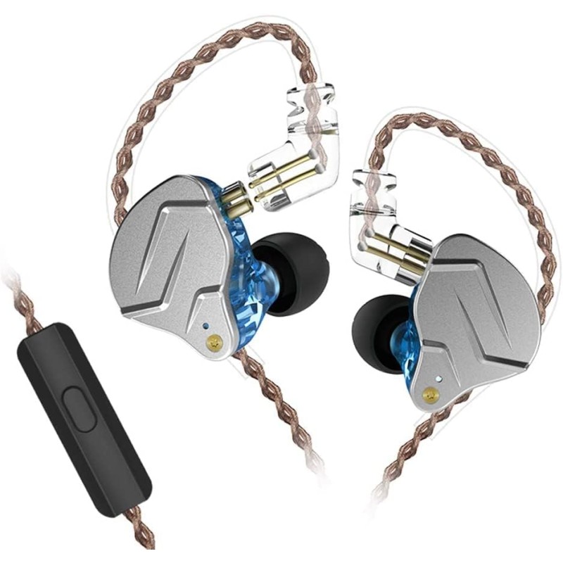 KZ ZSN PRO Blue Mic - IEM 3,5 In Ear Monitor Earphones, Dynamic Hybrid Dual Driver 1BA+1DD — Buy in Cyprus with Fast Delivery