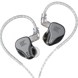 KZ DQ6 Grey No Mic - IEM 3,5 HBB Tuned Improved In Ear Monitor Earphones, 3DD Dynamic — Buy in Cyprus with Fast Delivery