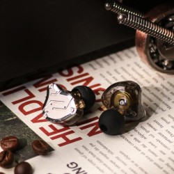 KZ ZS10 PRO Black No Mic - IEM 3,5 Musician In Ear Monitor Earphones, 4BA+1DD 5 Driver 10mm, metal