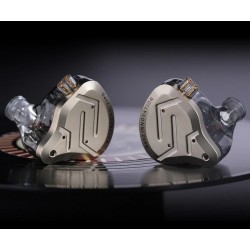 KZ ZSN PRO 2 Gold No Mic - IEM 3,5 In Ear Monitor Earphones, Hybrid 1BA+1DD 10mm, metal, HIFI bass,