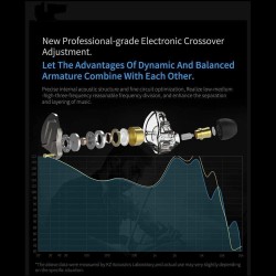KZ ZSN PRO Grey Mic - IEM 3,5 In Ear Monitor Earphones, Dynamic Hybrid Dual Driver 1BA+1DD — Buy in Cyprus with Fast Delivery