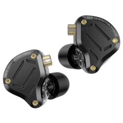 KZ ZS10 PRO 2 With HD Mic - IEM 3,5 In Ear Monitor Earphones, 4-level switch, Hybrid 10mm, metal, st