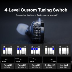 KZ ZS10 PRO 2 With HD Mic - IEM 3,5 In Ear Monitor Earphones, 4-level switch, Hybrid 10mm, metal, st