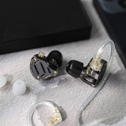 KZ ZS10 PRO 2 With HD Mic - IEM 3,5 In Ear Monitor Earphones, 4-level switch, Hybrid 10mm, metal, st