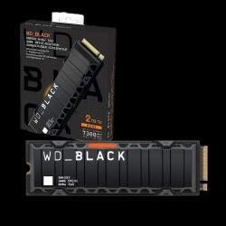 Western Digital WD_BLACK SN850X 2TB M.2 NVMe SSD with Heatsink - PCIe 4.0 x4 7300 MB/s - WDS200T2XHE (Boxed)