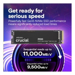 Crucial P510 2TB M.2 NVMe SSD - PCIe 5.0 x4 10000 MB/s - CT2000P510SSD8 (Boxed) — Buy in Cyprus with Fast Delivery