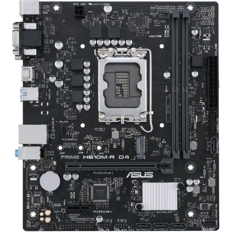 ASUS PRIME H610M-R D4 - LGA1700 Micro-ATX Motherboard - DDR4, up to 64GB — Buy in Cyprus with Fast Delivery