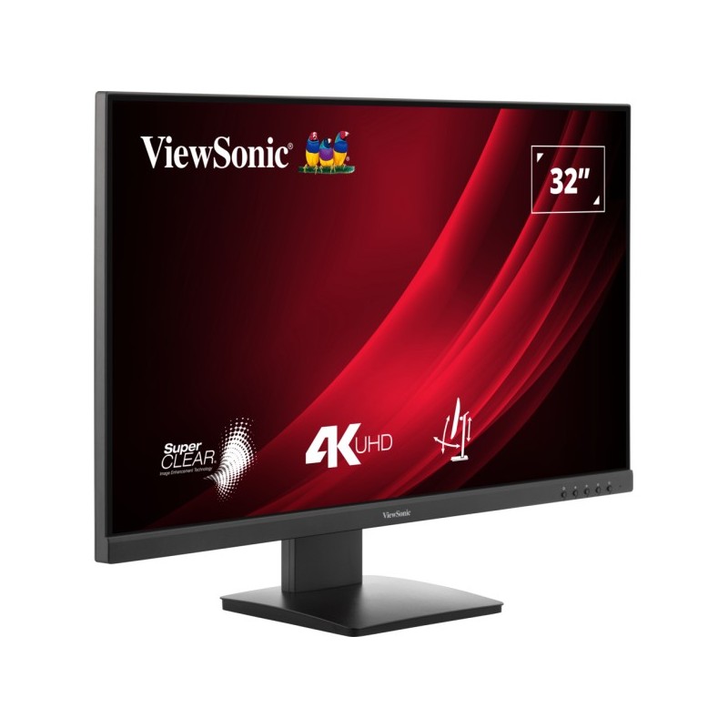 ViewSonic VG3208-4K - 32" 4K UHD VA Monitor (HDR10), 60Hz, 4ms, 2x HDMI + DP, Height-Adjustable, Black