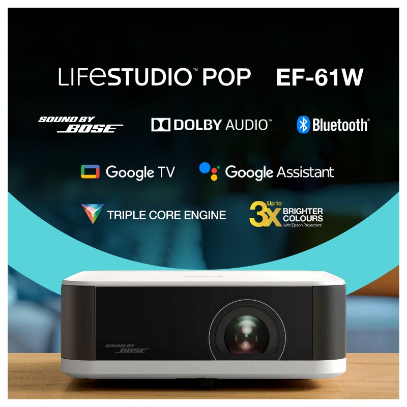 (1920x1080) Epson EF-61W 3LCD-Laserprojektor 16:09 700-Lumen White — Buy in Cyprus with Fast Delivery