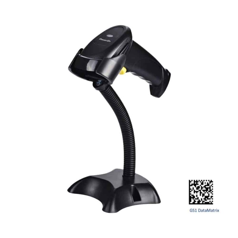 BCS-03BW BARCODE WIRELESS WIRED 2D SCANNER W STAND BLACK POWER-ON — Buy in Cyprus with Fast Delivery