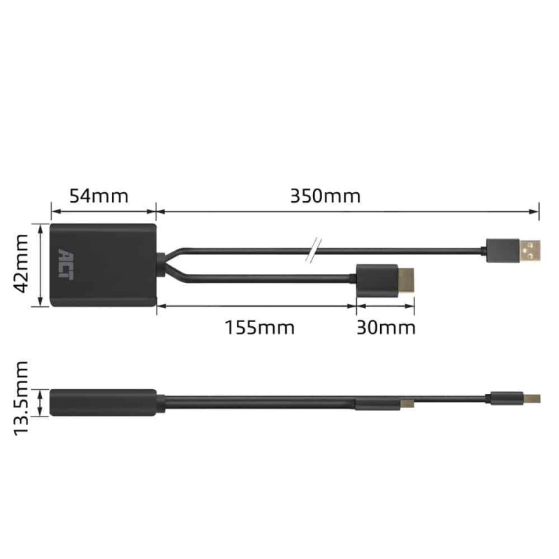 AC7536 HDMI TO DISPLAYPORT ADAPTER 4K@60HZ ACT — Buy in Cyprus with Fast Delivery