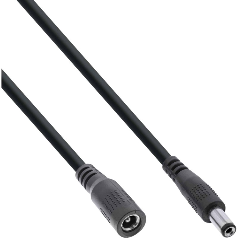 26905G 5m DC EXTENSION CABLE, DC MALE FEMALE 5.5X2.5MM, AWG 18, BLACK INLINE — Buy in Cyprus with Fast Delivery