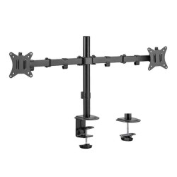 LC-EQE-A32B-D DUAL MONITOR ARM FOR 17”-32” 9KG max. PER ARM BLACK LC-POWER — Buy in Cyprus with Fast Delivery