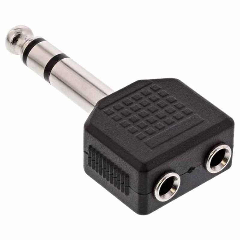 Buy 99304 AUDIO ADAPTER 6.35 MALE TO 2x3.5 JACK FEMALE INLINE in Cyprus, Nicosia, Limassol, Larnaka, Pafos