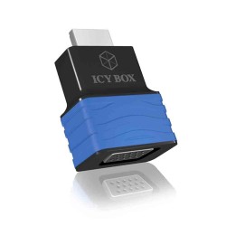 IB-AC516 HDMI TO VGA VIDEO ADAPTER HD-15 TO HDMI F M BLACK BLUE ICYBOX — Buy in Cyprus with Fast Delivery