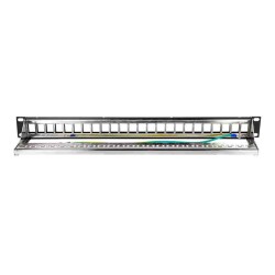 NK4058 19' PATCH PANEL for 24 KEYSTONE JACKS with REAR CABLE MANAGER LOGILINK — Buy in Cyprus with Fast Delivery