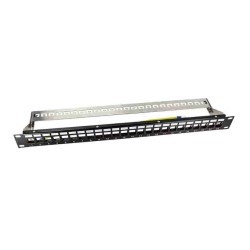 NK4058 19' PATCH PANEL for 24 KEYSTONE JACKS with REAR CABLE MANAGER LOGILINK — Buy in Cyprus with Fast Delivery