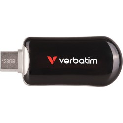 Verbatim Plectra USB-C Flash Drive - 30225 - 128GB Black, USB 3.2 Gen1, 100MB/s, Capless — Buy in Cyprus with Fast Delivery
