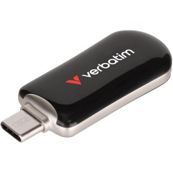 Verbatim Plectra USB-C Flash Drive - 30225 - 128GB Black, USB 3.2 Gen1, 100MB/s, Capless — Buy in Cyprus with Fast Delivery