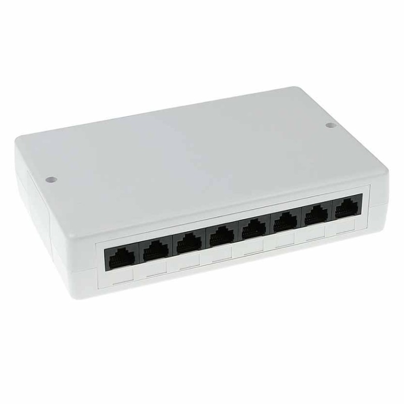 FA6000 8PORTS CAT6 SURFACE MOUNTED BOX PATCH PANEL UNSHIELDED ACT — Buy in Cyprus with Fast Delivery