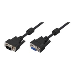 CV0006 VGA CABLE, HD15 M to HD15 F, 1080p, 2x FERRITE, BLACK, 5 m LOGILINK — Buy in Cyprus with Fast Delivery