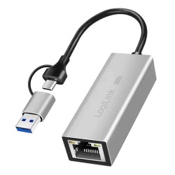 UA0422 USB-A -C TO 2.5G ETHERNET ADAPTER, GREY, LOGILINK — Buy in Cyprus with Fast Delivery
