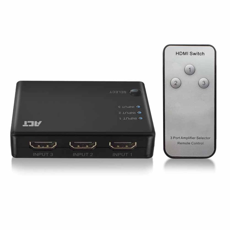 Buy AC7845 HDMI SWITCH 3x1 4K SUPPORT ACT in Cyprus, Nicosia, Limassol, Larnaka, Pafos