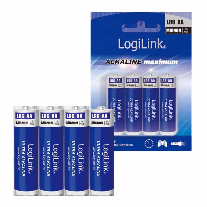 Buy LR6B4 BATTERIES AA x4pcs LR6 MIGNON ULTRA POWER LOGILINK in Cyprus, Nicosia, Limassol, Larnaka, Pafos