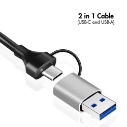 UA0440 HUB 3.2 GEN1 3xUSB-A, 1xRJ45 2-in-1 CONNECTION CABLE SILVER, LOGILINK — Buy in Cyprus with Fast Delivery